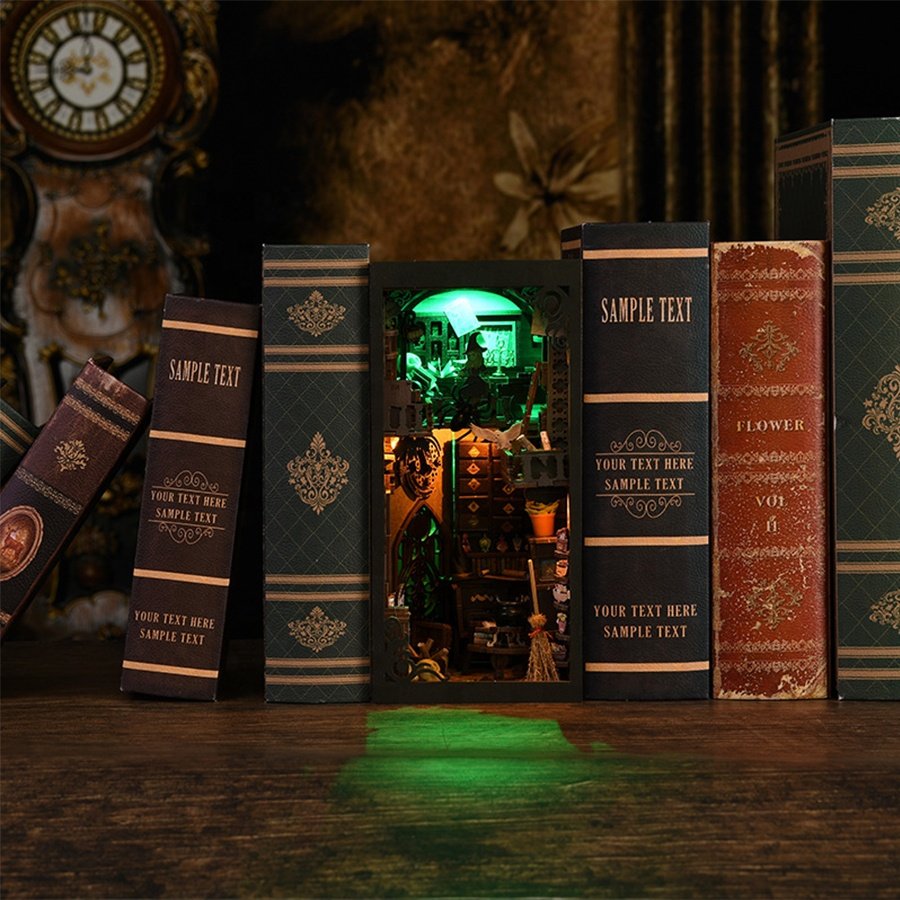 Wholesale The Master's House Book Nook Wooden Decoration Handmade 3D Wooden Puzzle with Led Light