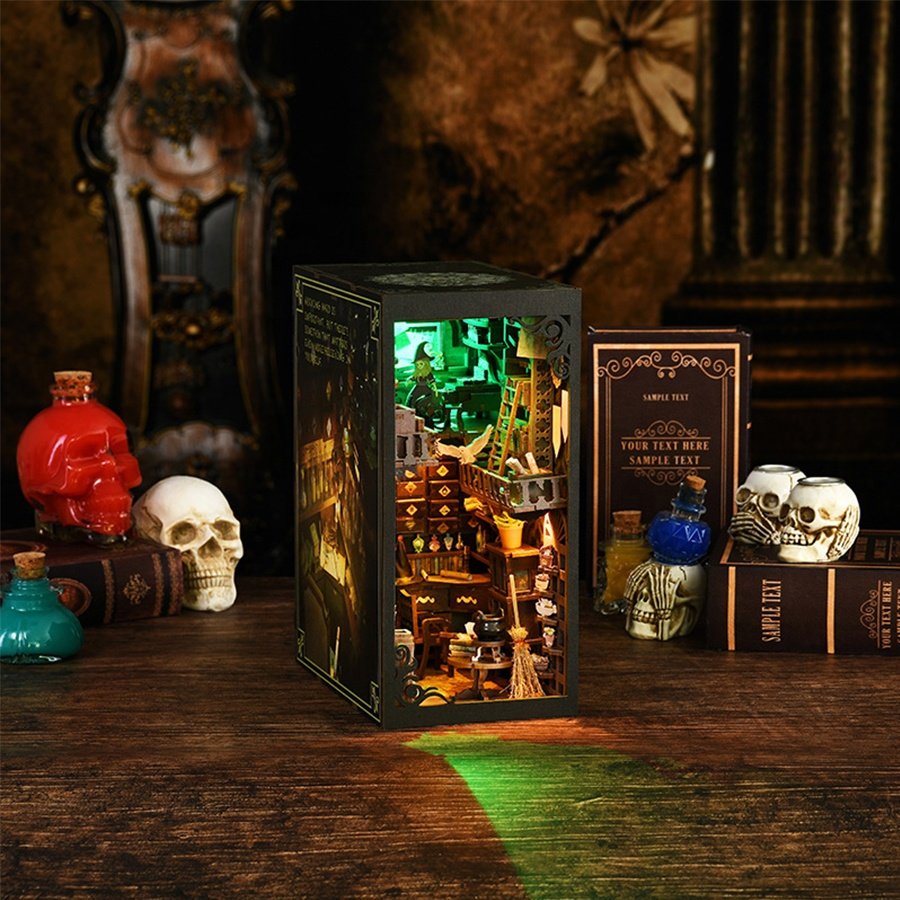 Wholesale The Master's House Book Nook Wooden Decoration Handmade 3D Wooden Puzzle with Led Light