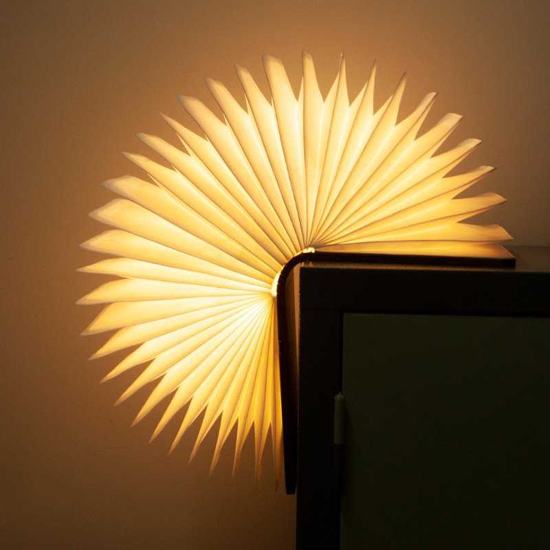 Magnetic Settings Folding Wooden Paper Mini Book Lamps Creative Gifts LED Lights Lighting Decorations