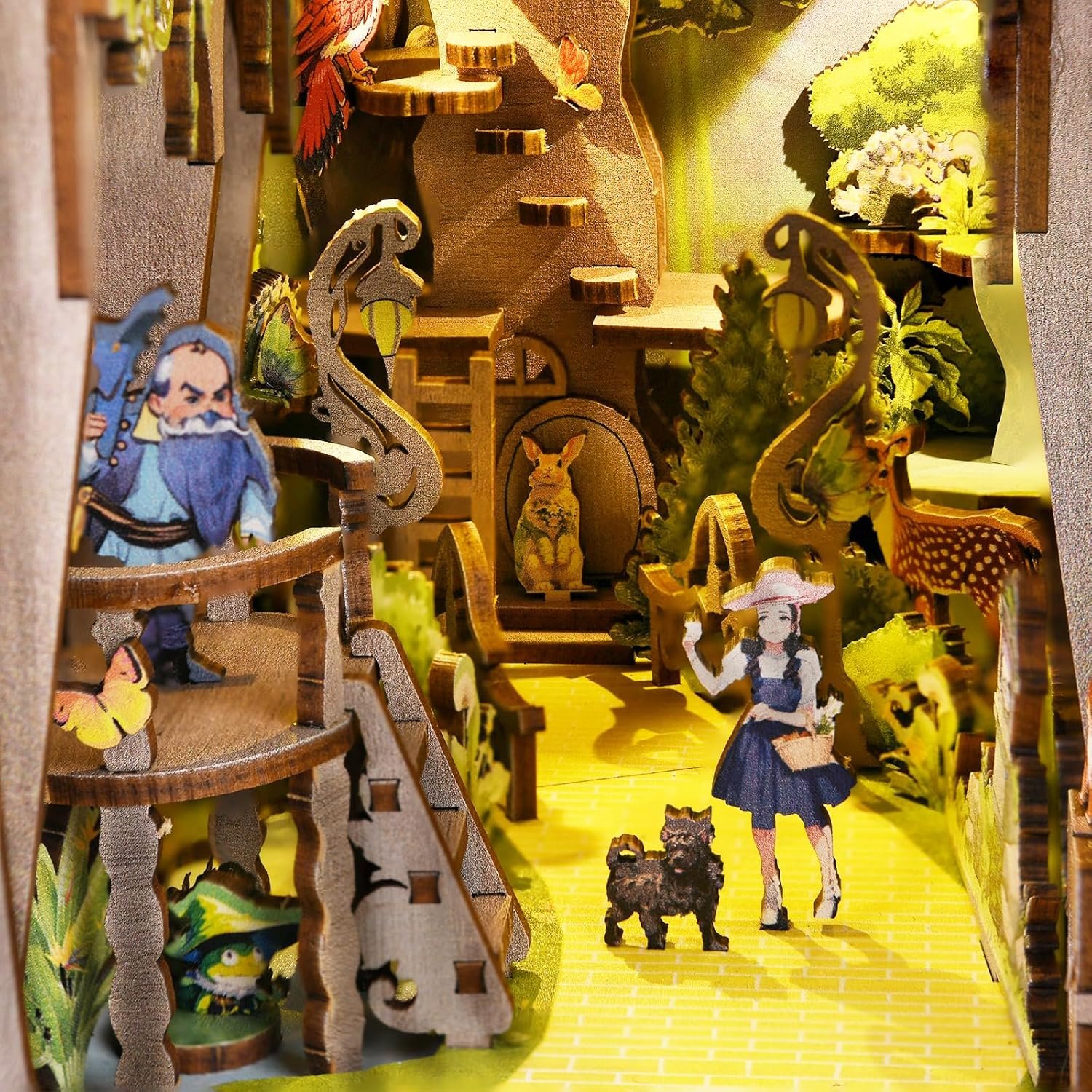 Hot Sale Aslowsnail The Wizard of Oz 3D Book Nook Kit DIY Book Nook with LED Light