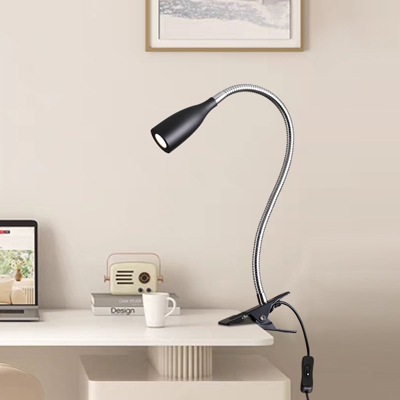 Factory direct sales LED Desk Lamp with Clamp Flexible Gooseneck Arm clip lamp Clip on Desk Bed Headboard and Computers