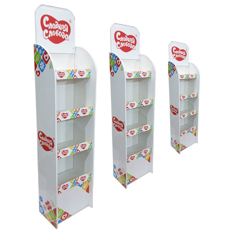 Customized Cardboard Bookshop Brochure Magazine Book Food PVC Display Stand