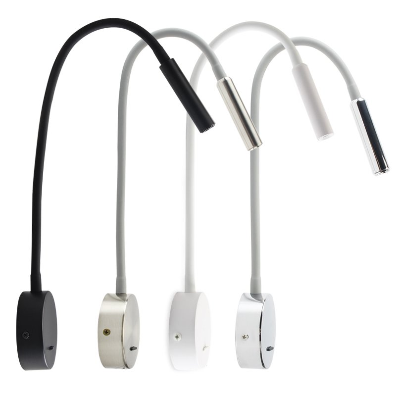 LED hotel bedside wall mounted lamp gooseneck reading light bedroom headboard reading light book light for reading in bed modern