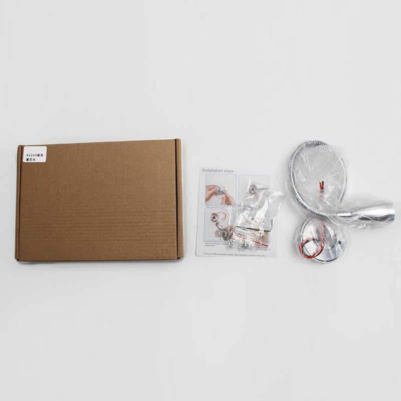 LED RV reading lamp 2w bedroom bedside wall lamp reading lamp book lights for home switch control Snake neck