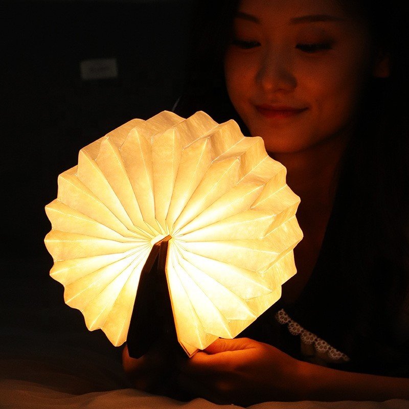 battery Book lamp usb rechargeable organ lamp atmosphere folding portable lantern table lamp creative gifts diy nightlight