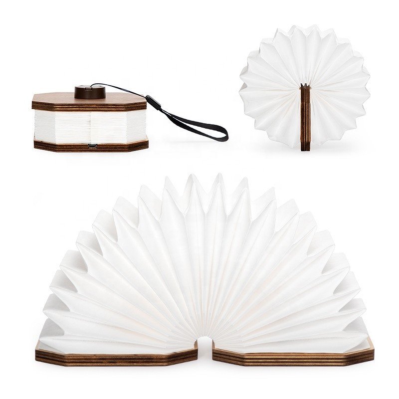 battery Book lamp usb rechargeable organ lamp atmosphere folding portable lantern table lamp creative gifts diy nightlight