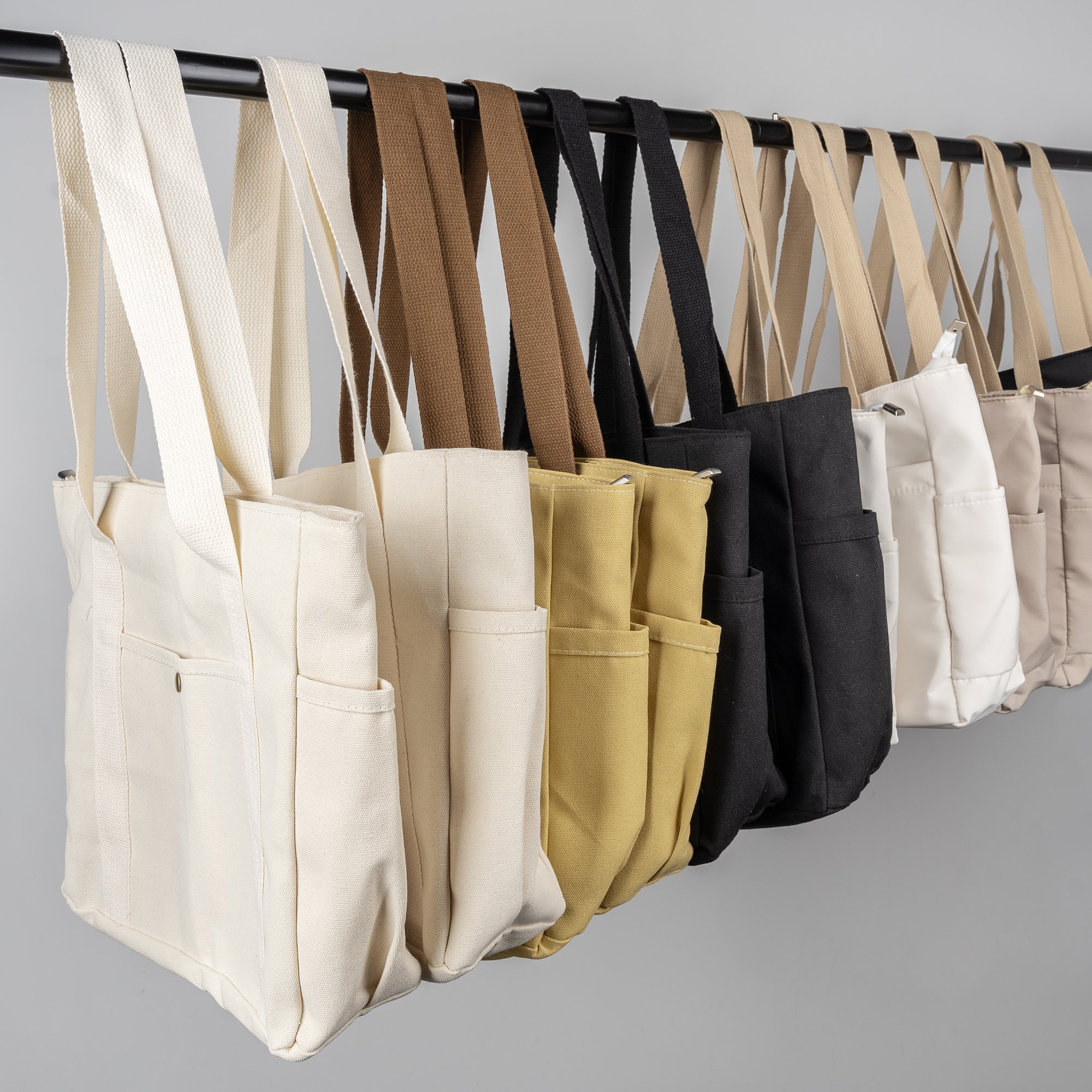 Custom Logo Size Printed Eco Friendly Cloth Reusable Organic Calico Canvas Tote Bag Grocery Cotton Shopping Bags