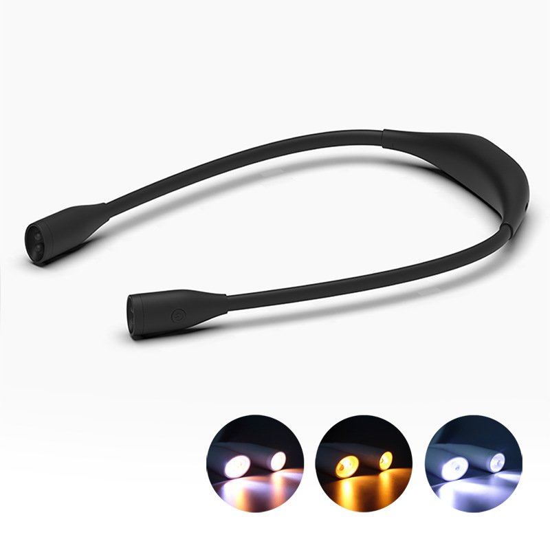 Hands Free Flexible Portable Neck Hung Lamps USB Rechargeable LED Book Lights For Reading