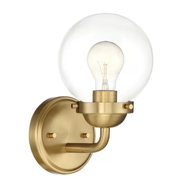 Brass Made Wall Scone Elegant For Home Hotel Bedroom Lighting Wall Ceiling Decor Usage Metal Wall Scone In Gold And Black Color