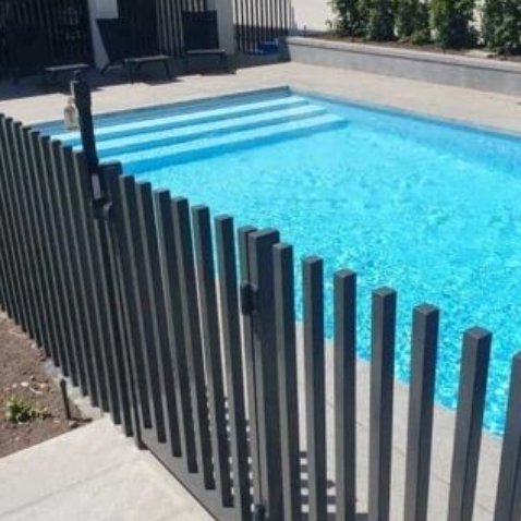 White Pvcminum 3D Vermetal Blade Bunnings Pool Fence Metal Steel Garden Fencetanrden Modern Design Easily Assembled Outdoor