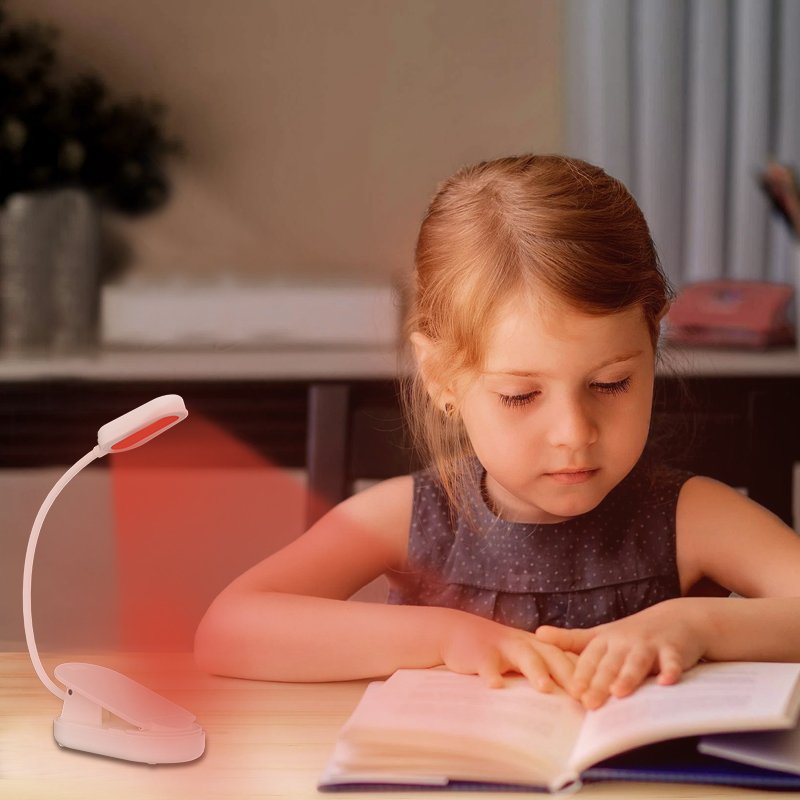 2024 New Style Clip on Mini Reading Light 3 Light Modes USB Rechargeable Book Light for Reading in Bed