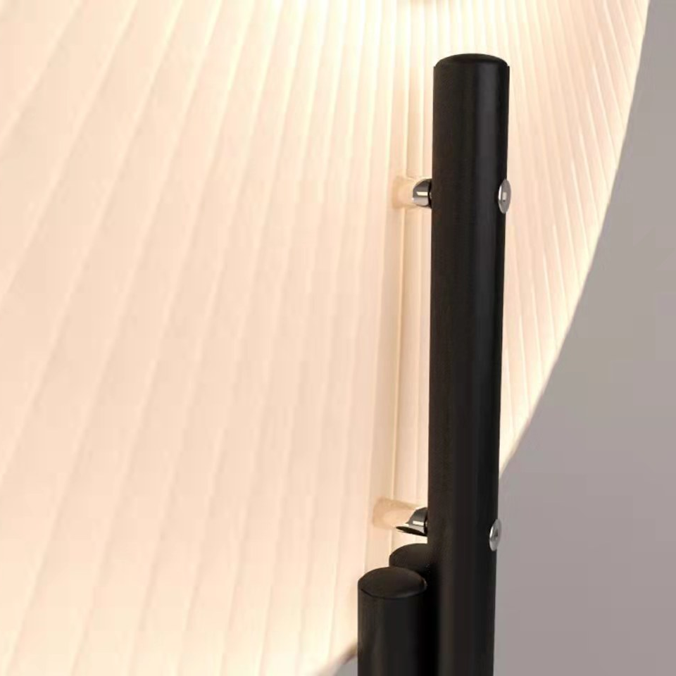 Black and White Cloth Table Lamp with Luxury Creative Minimalist Design Iron LED Room Decoration