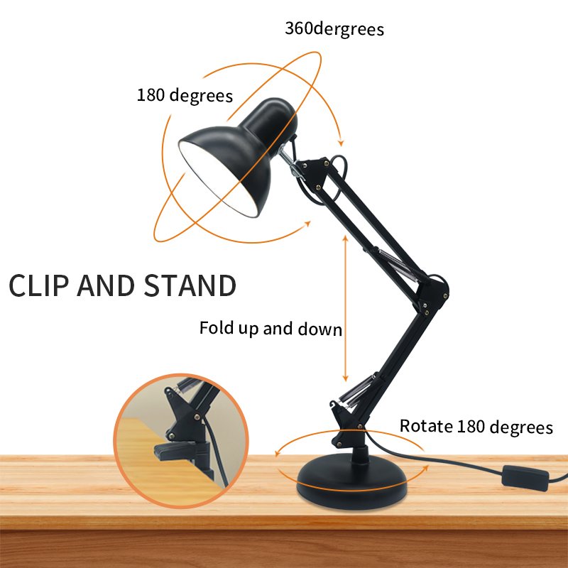 Adjustable Arm LED Table Lamp with Switch Control for Reading Working & Manicure Manicure Book Light for Desk Folding Table Use