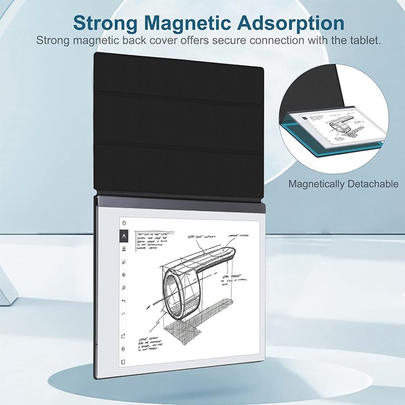 Trifold Ultra Lightweight PU Leather Magnetic Case for Remarkable 2 Paper Tablet Book Bulit-in Magnet