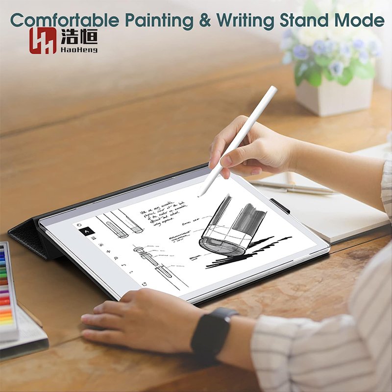 Trifold Ultra Lightweight PU Leather Magnetic Case for Remarkable 2 Paper Tablet Book Bulit-in Magnet