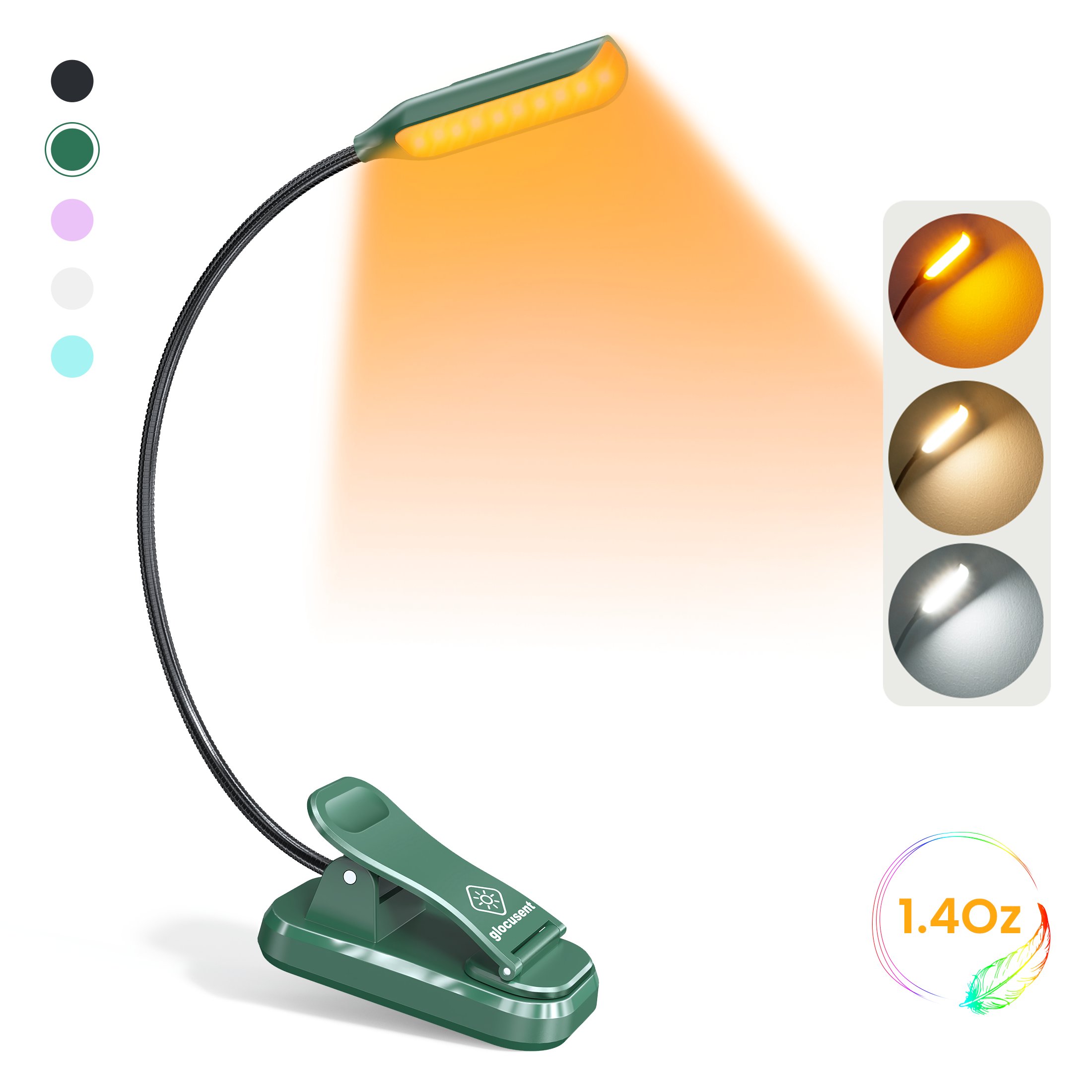 Adjustable LED Bookmark Lamp Dimming Clip On Book Light USB Rechargeable Mini Book Light