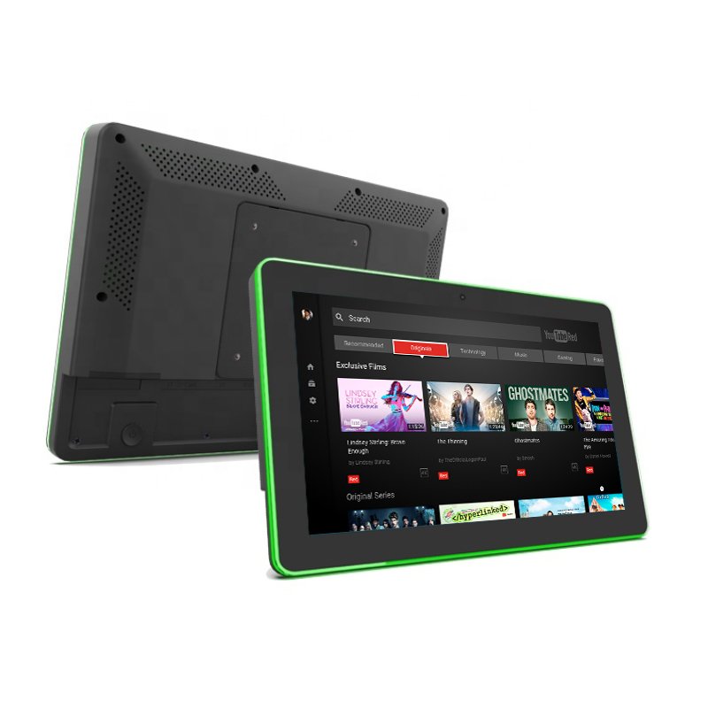 Wall mount 10.1 inch Android tablet pc with RJ45 poe, wifi, LED light for meeting room booking