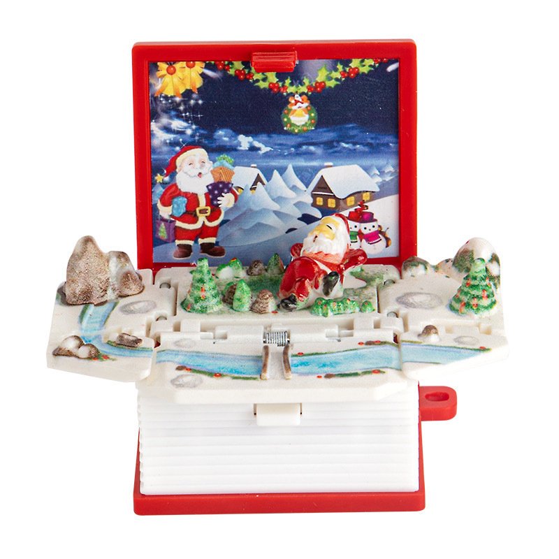 Educational 3d Up Children Printing Up Book Football Mini Book Keychain Popping Up Book For Kids Adult Castle World Key Ring