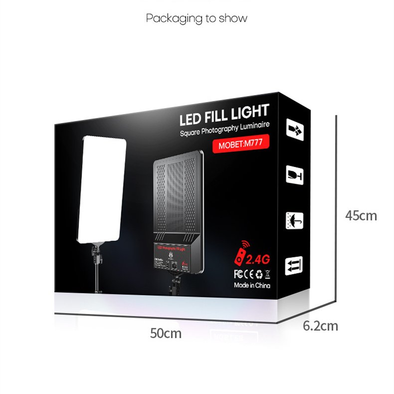 19inch Soft Remote Control LED Panel Makeup Studio Lights Led Fill Light Photography Video Light Match Tripod Clamp Table Stand