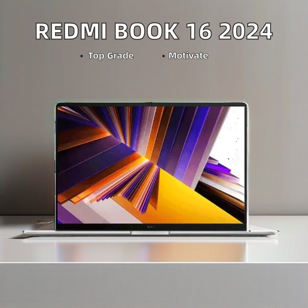 New 2024 For XiaomiRedmi Book 16 Gaming Notebook 16-Inch 2.5K 120Hz Screen 13500H i5- Ultra Thin 16GB+1TB Cheap Laptop