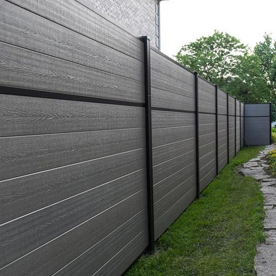 Light LED Wall Fence Panel Outdoor WPC Fence with Decorative Panels Easy Installation WPC Privacy Fence Metal Aluminum