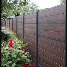 Light LED Wall Fence Panel Outdoor WPC Fence with Decorative Panels Easy Installation WPC Privacy Fence Metal Aluminum