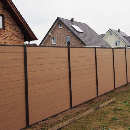 Light LED Wall Fence Panel Outdoor WPC Fence with Decorative Panels Easy Installation WPC Privacy Fence Metal Aluminum