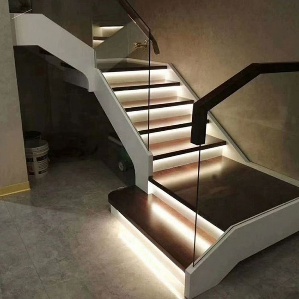65mm * 28mm LED Stair Tread Light Slot Anti-slip Waterproof Surface Mount No Slot Induction Aluminium Slot Steps Stair Lights