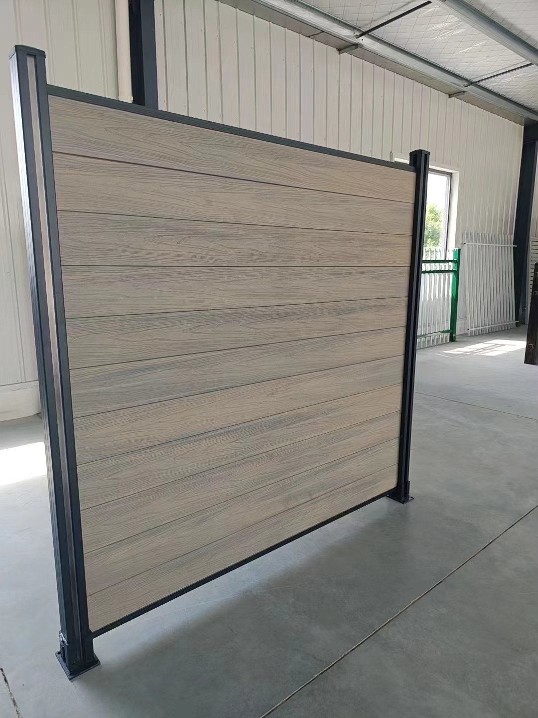 Light LED Wall Fence Panel Outdoor WPC Fence with Decorative Panels Easy Installation WPC Privacy Fence