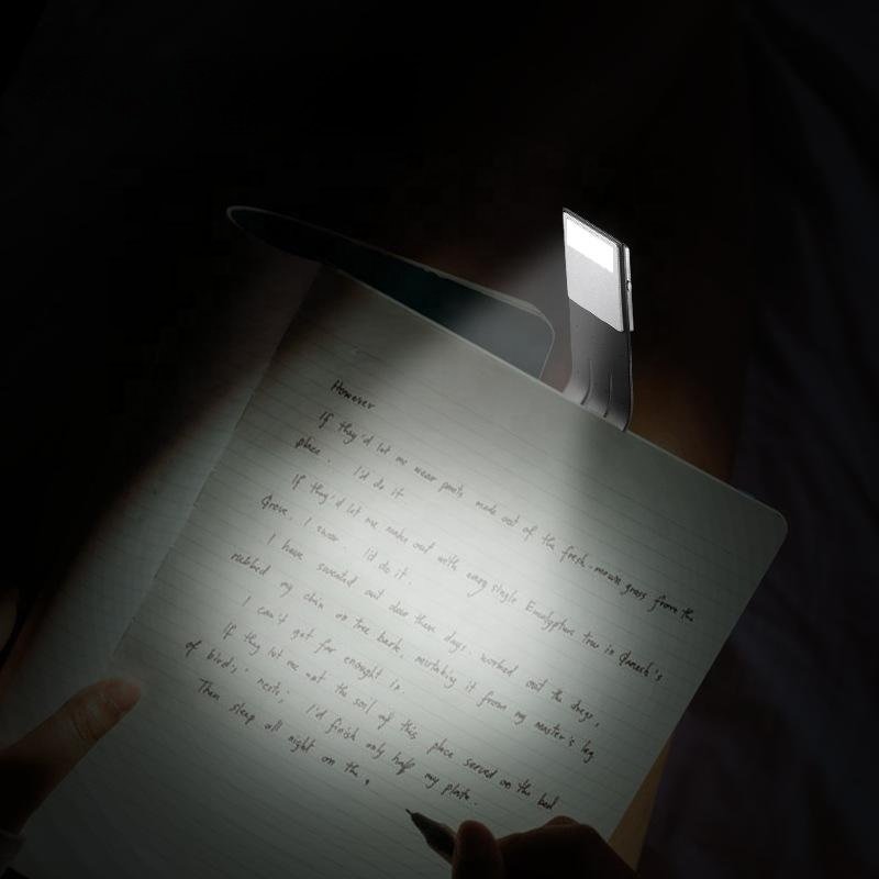 Wason Hot Sale Promotion Children Student Bendable Clip On 3 Colors USB Rechargeable Led Book Light For Night Reading Working