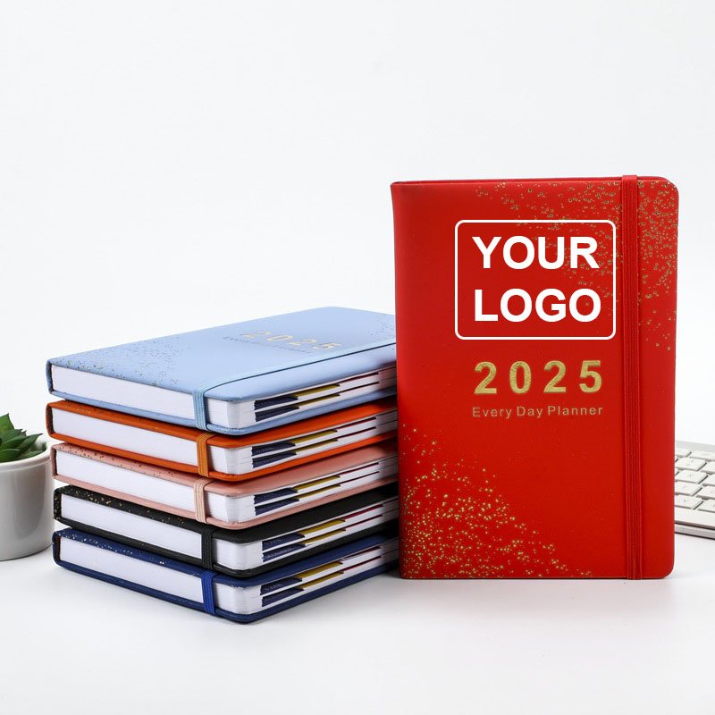 2025 diary English agenda notebook 365 days Spanish daily plan calendar book custom planner