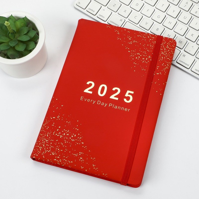 2025 diary English agenda notebook 365 days Spanish daily plan calendar book custom planner
