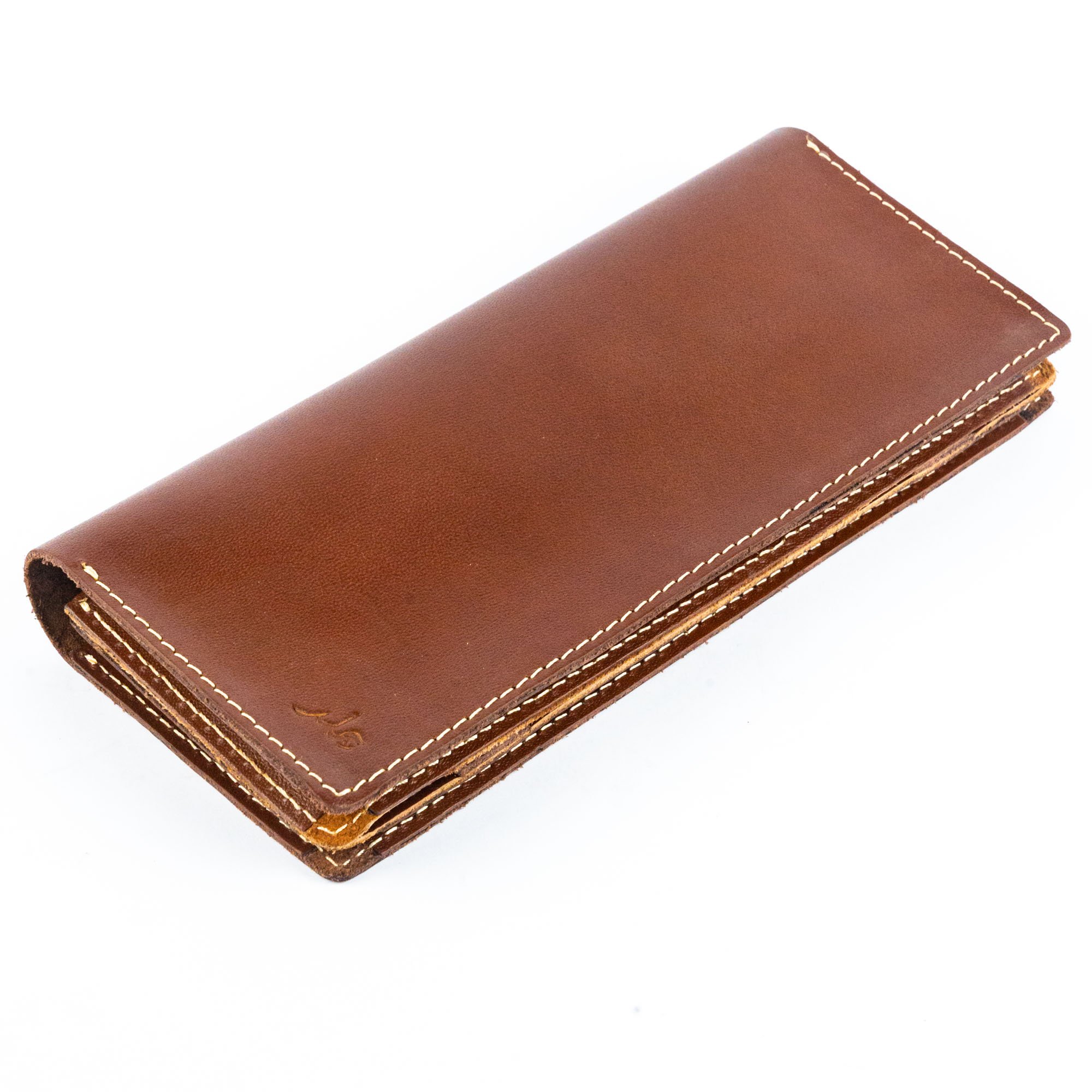 Premium Quality Leather Check Book Wallet Slim Bifold Genuine Leather Cheque Book Holder with Pen Holder