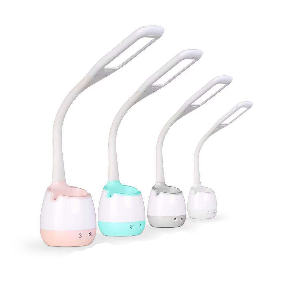 Touch sensor LED Desk Table Lamp 5V USB Rechargeable RGB 7-color night lights For Student Study Reading Book phone stand