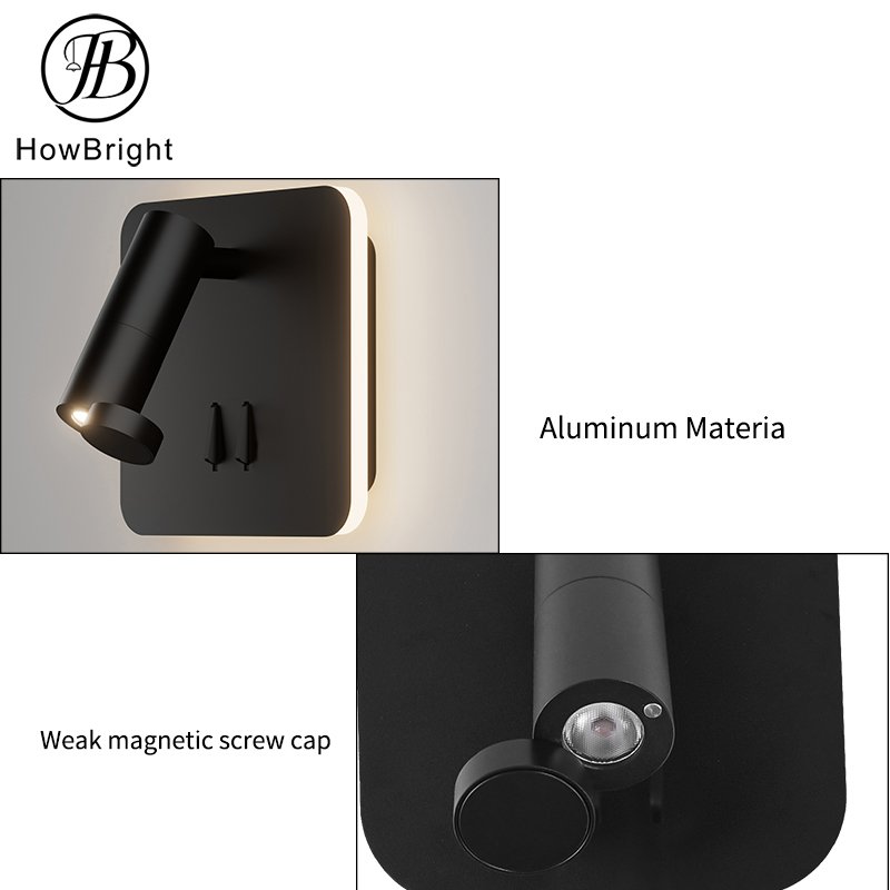 Modern Rotatable LED Wall Lamp Bedside Bedroom Reading Wall Sconce Light book room Shabbat wall lamps with window