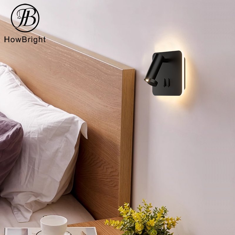 Modern Rotatable LED Wall Lamp Bedside Bedroom Reading Wall Sconce Light book room Shabbat wall lamps with window