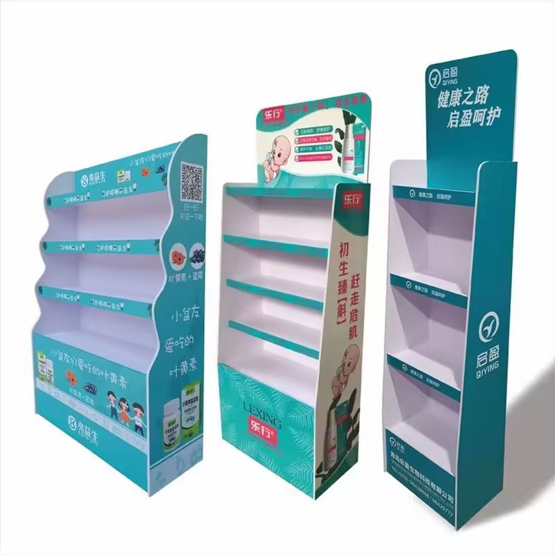 Custom Store Floor PVC Board Display Stand for Book Magazine Exhibition