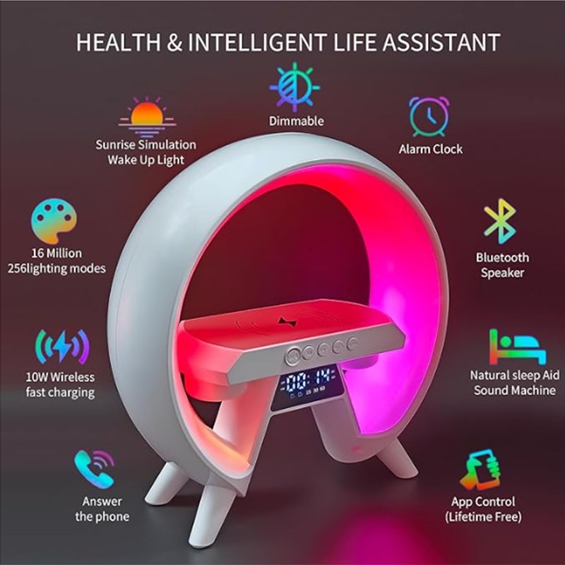 Modern minimalist smart speaker LED nightlight Office Library Small desk Bedroom Rechargeable power touch smart lamps