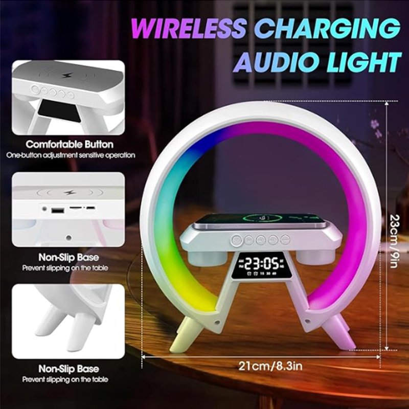 Modern minimalist smart speaker LED nightlight Office Library Small desk Bedroom Rechargeable power touch smart lamps