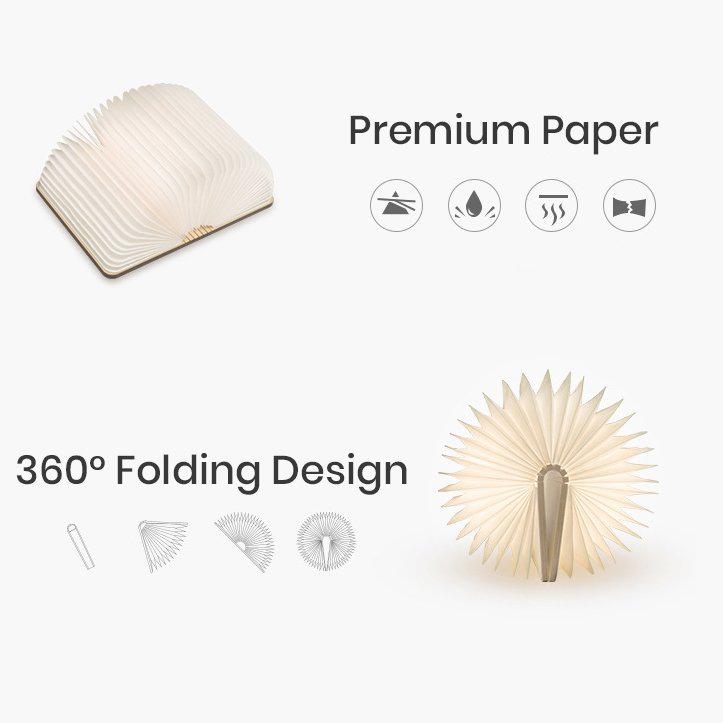 Portable Folding USB Rechargeable Lumio LED Book Lamp Magnetic Foldable Flip Book Light