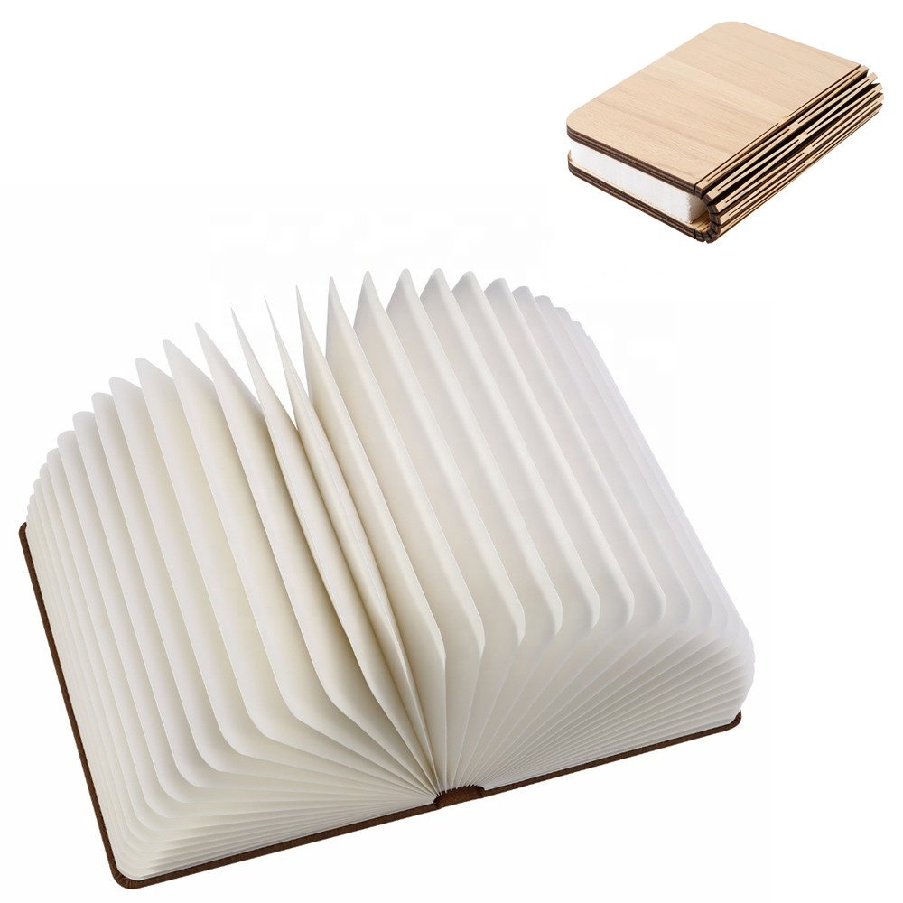 LED Portable book Shape USB Rechargeable Night Light Creative 3D magnetic folding decorative gift book light