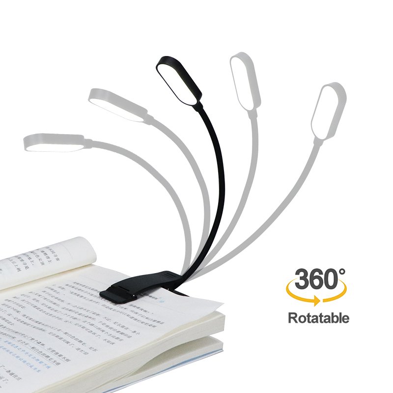 Portable 4 Light Colors 12 Brightness Levels Book Light USB Type-C Rechargeable LED Super Bright Music Stand Light