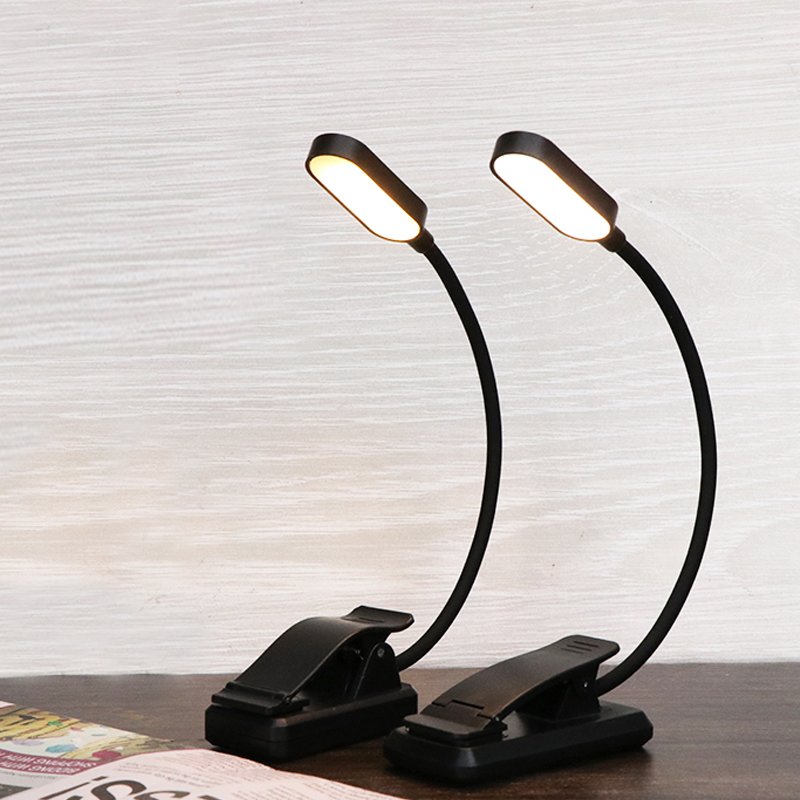 Portable 4 Light Colors 12 Brightness Levels Book Light USB Type-C Rechargeable LED Super Bright Music Stand Light