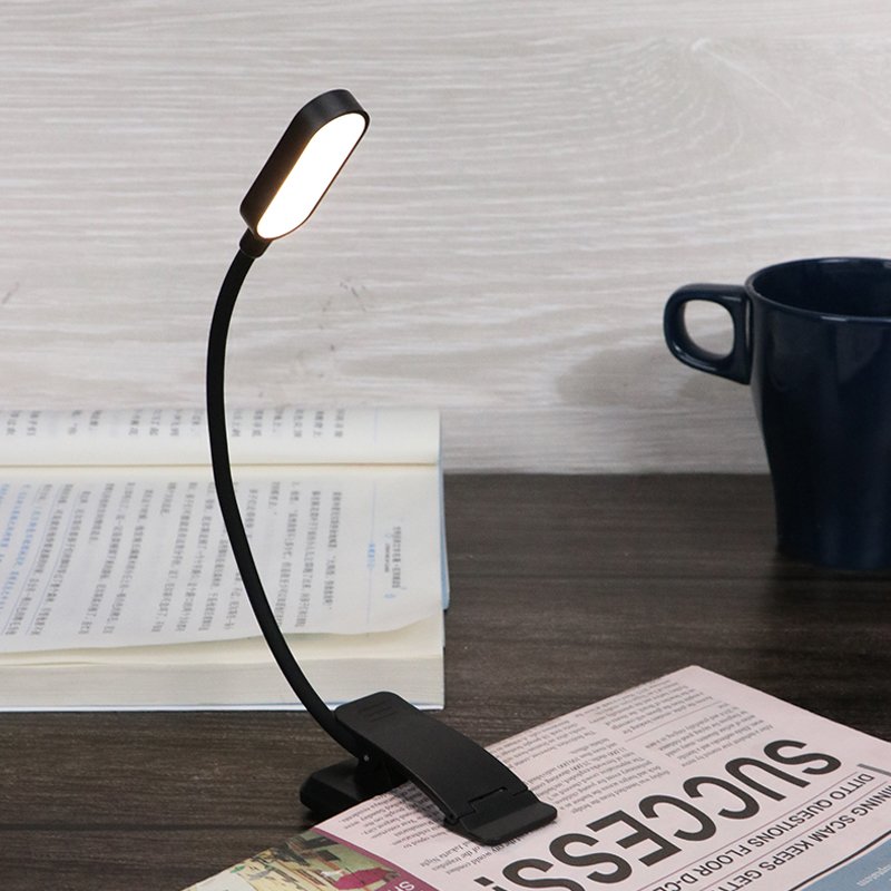 Portable 4 Light Colors 12 Brightness Levels Book Light USB Type-C Rechargeable LED Super Bright Music Stand Light