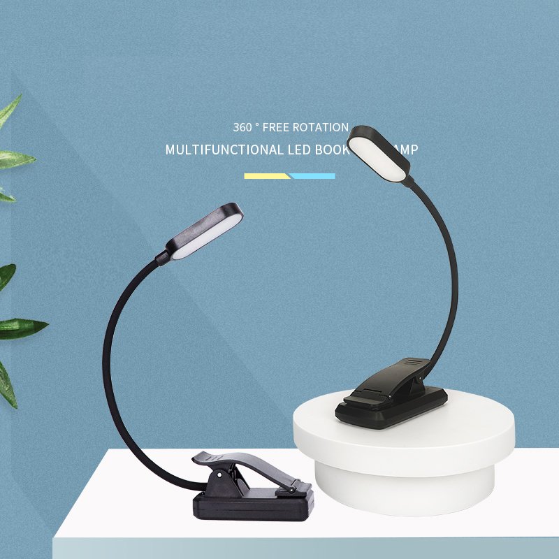Portable 4 Light Colors 12 Brightness Levels Book Light USB Type-C Rechargeable LED Super Bright Music Stand Light