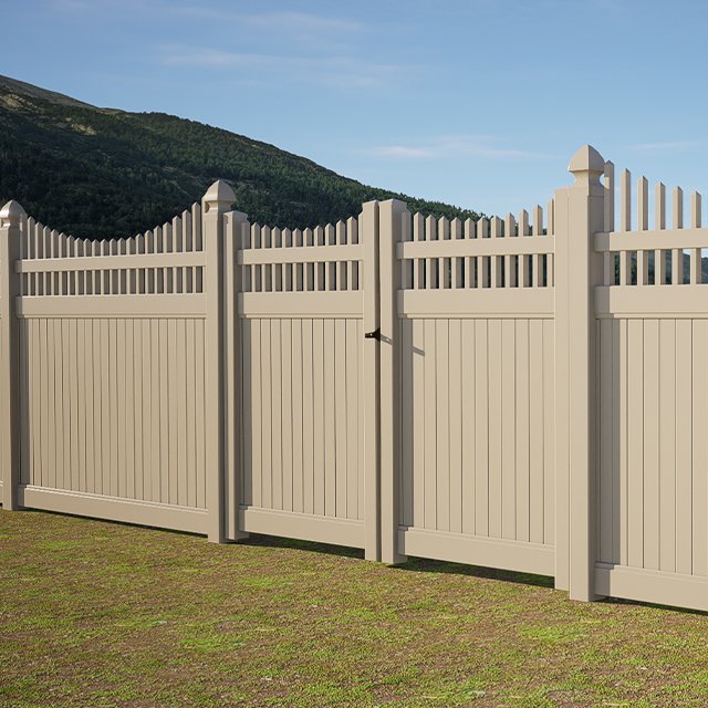 Wholesale Cheap 6X8Ft White Color Plastic Slat Pvc Privacy Garden Fence Panel Outdoor Vinyl Rail With Post