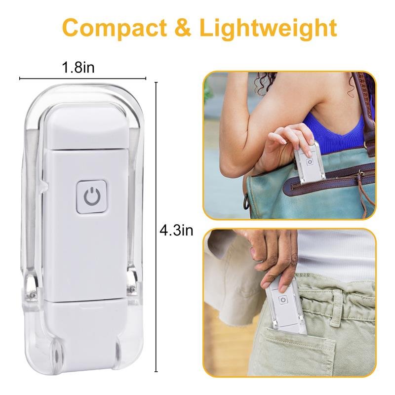 Portable Rechargeable 3 Brightness Levels Flexible Clip On Book Lights LED Desk Reading Light for Kids Bookmark lamp