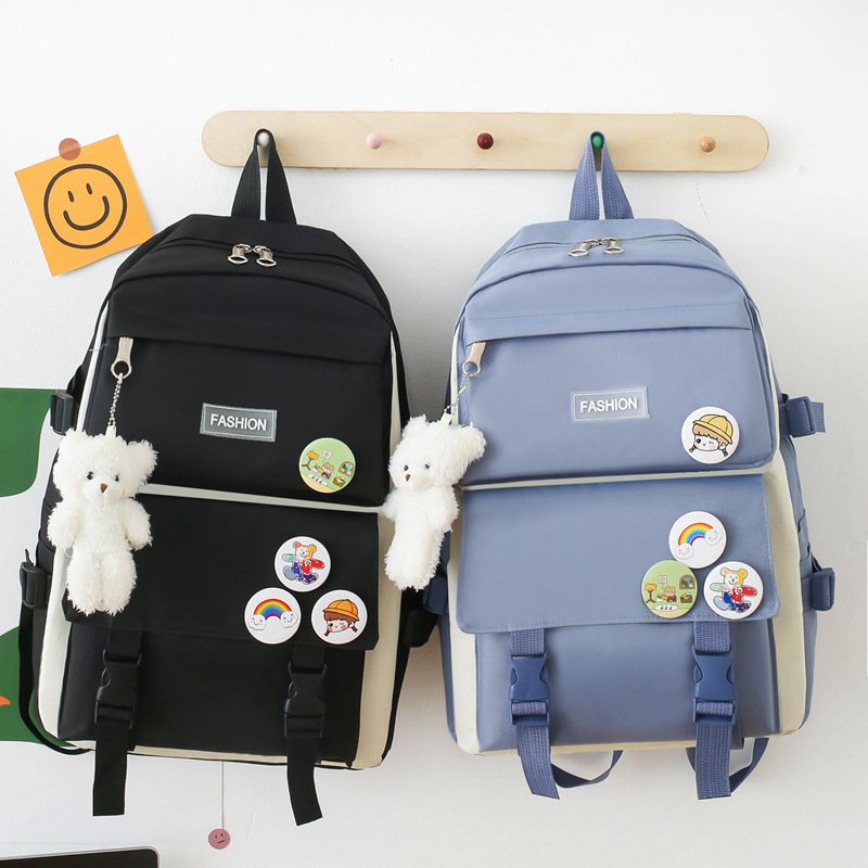 SW High Quality 4 Pcs Set Oxford cloth Backpack Cute Girls College Student Kids Book Rucksack School Bag