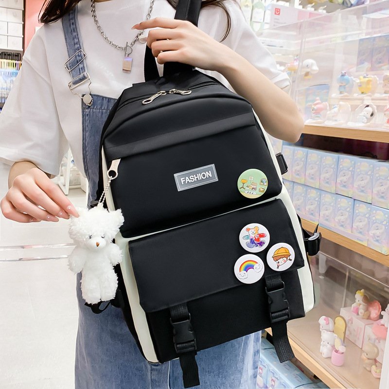 SW High Quality 4 Pcs Set Oxford cloth Backpack Cute Girls College Student Kids Book Rucksack School Bag