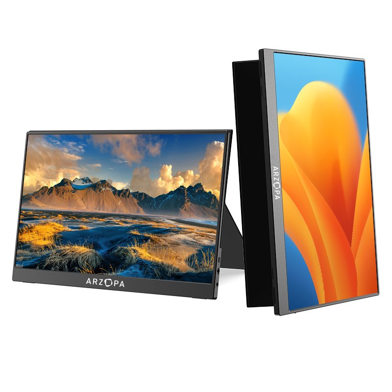 Arzopa 15.6 Inch 1080P FHD Full HD Gaming USB Portable Portatil Monitor Screen Extender For Laptop Mobile Portable Monitor